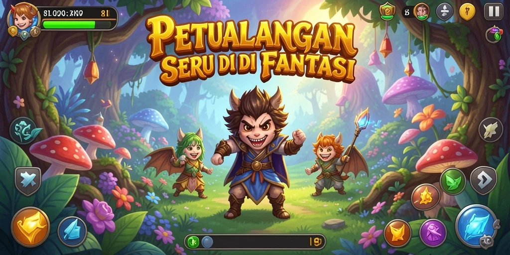 Screenshot gameplay 8II yang menunjukkan petualangan seru di dunia fantasi.