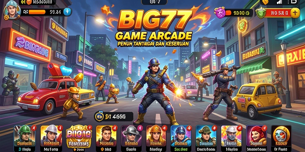 Screenshot BIG77 menampilkan aksi seru dari gameplay Arcade.