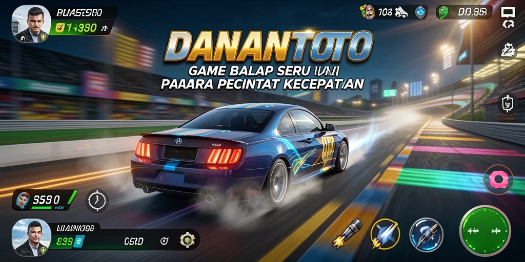 Tampilan balapan seru dalam screenshot DANANTOTO dengan grafik yang memukau.