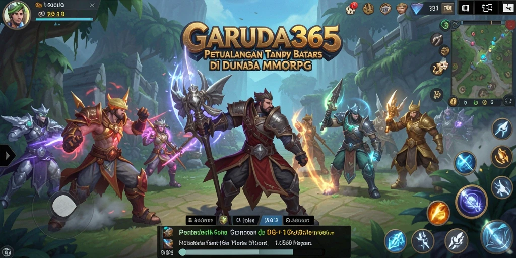 Tangkapan layar GARUDA365 menampilkan aksi seru dalam permainan MMORPG.