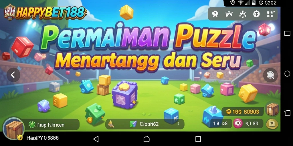 Tangkapan layar gameplay <strong>HAPPYBET188</strong> menampilkan tantangan puzzle yang seru.