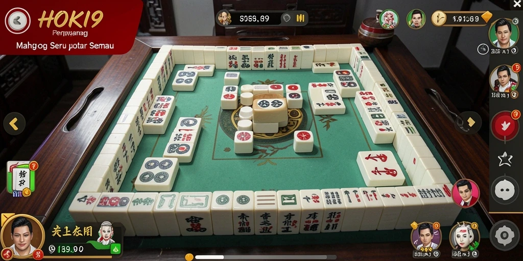 Tangkapan layar HOKI9 menunjukkan gameplay Mahjong yang mendebarkan dan menantang.
