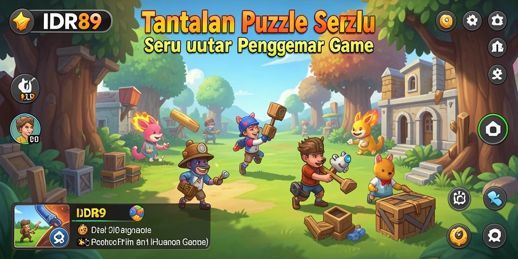 Tampilan gameplay IDR89 yang menarik dan penuh tantangan Puzzle.
