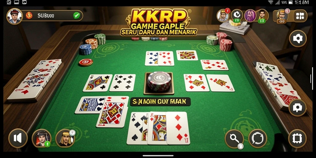 Tampilan gameplay KKRP yang seru dan menarik dalam bermain Gaple.