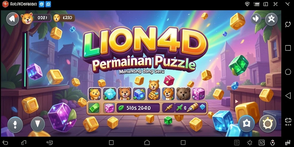 Screenshot gameplay LION4D menampilkan teka-teki yang menarik untuk diselesaikan.