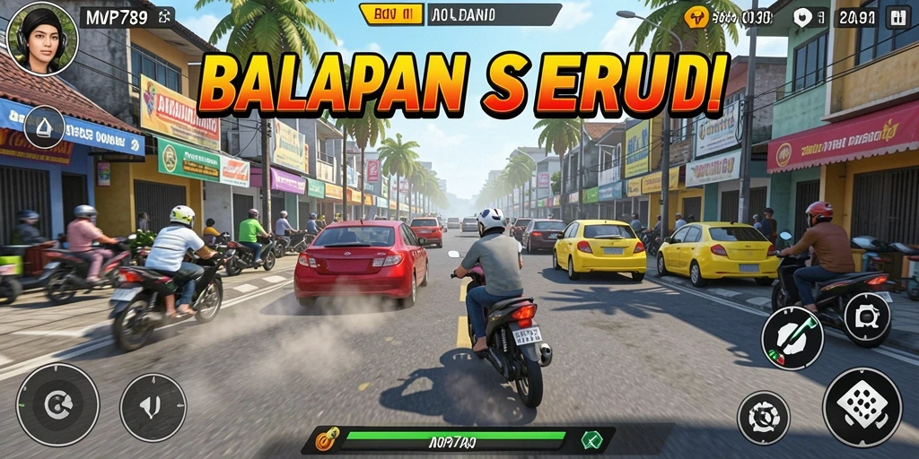 Gameplay balapan seru di MVP789 dengan trek yang menantang.