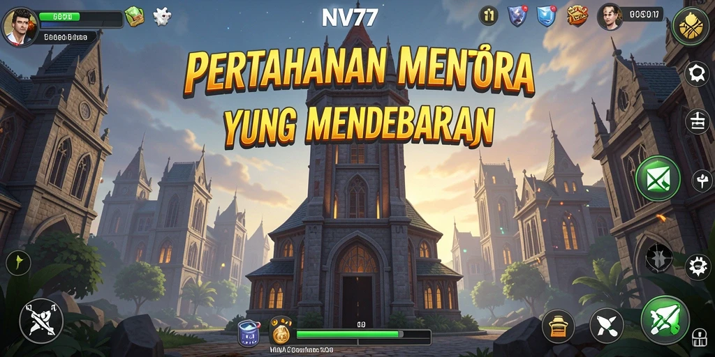 Tampilan gameplay NV77 yang seru dalam Tower Defense.
