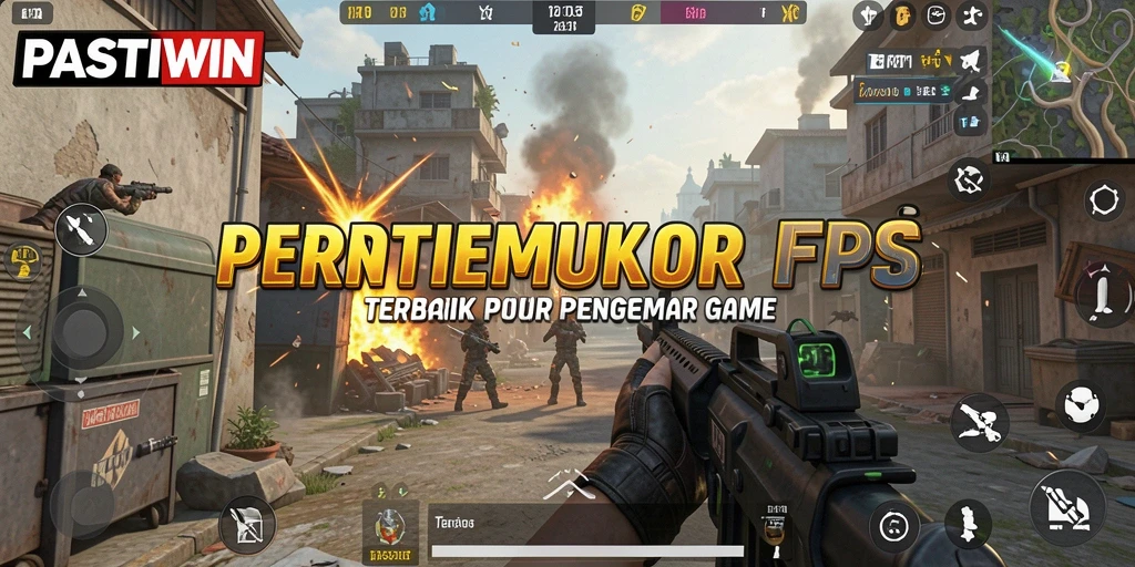 Gameplay PASTIWIN dengan aksi menembak yang intens.