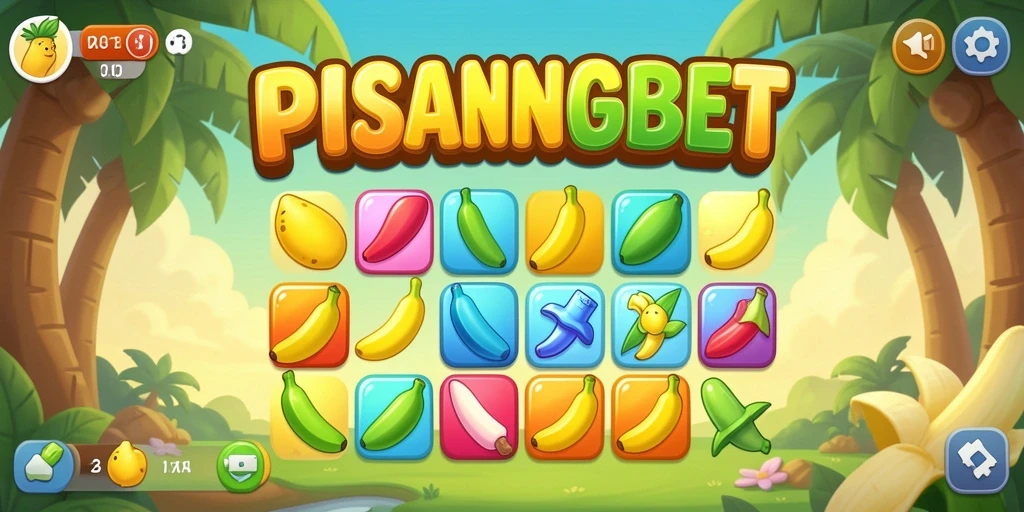 Tampilan gameplay seru PISANGBET dengan grafis cerah dan penuh warna.