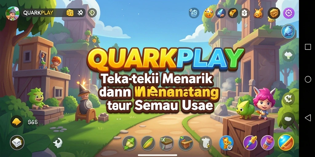 Tampilan gameplay QUARKPLAY dengan teka-teki menantang.