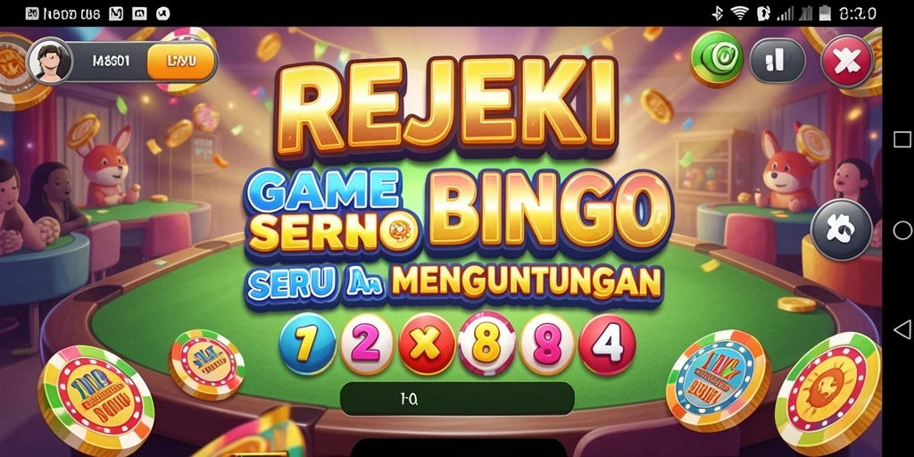 Tangkapan layar utama menunjukkan pengalaman seru bermain Bingo di REJEKI.