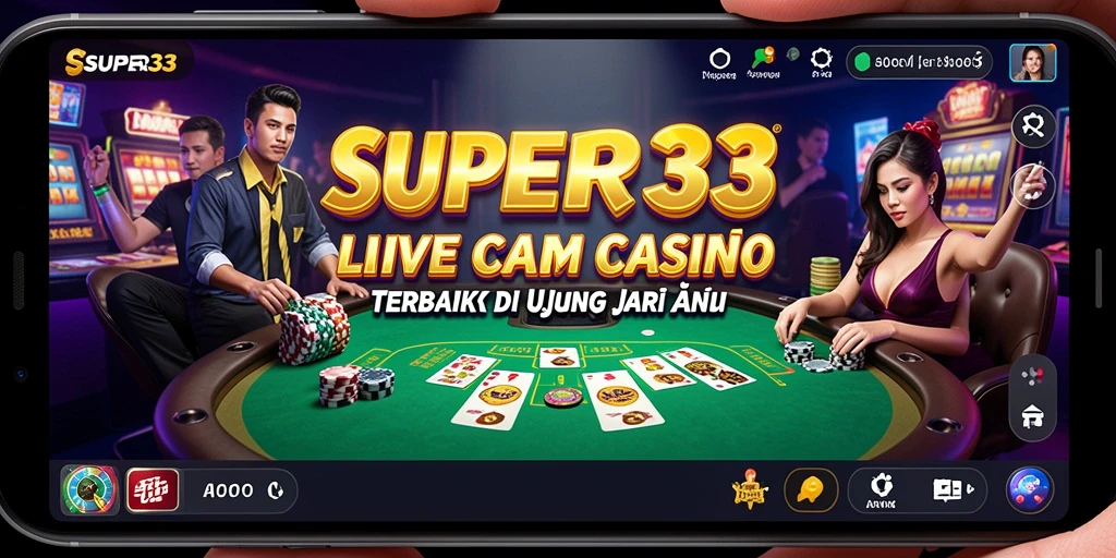 Tampilan menarik dari gameplay Live Casino SUPER33 yang mendebarkan.