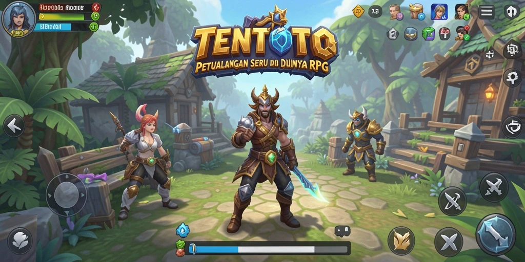 Tampilan gameplay RPG TENTOTO yang seru dan menantang.