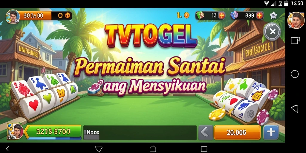 Tampilan gameplay menghibur dan penuh warna dari TVTOGEL.